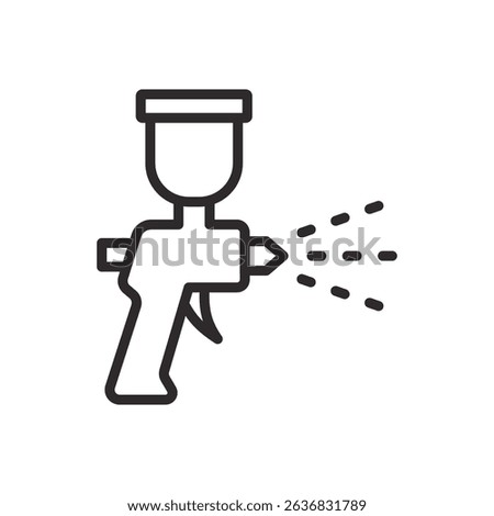 Spray gun icon. Vector illustration. Editable stroke.
