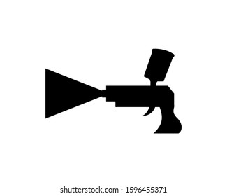 Spray Gun Icon Vector Logo Template Illustration Design