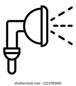 Spray gun line icon design 