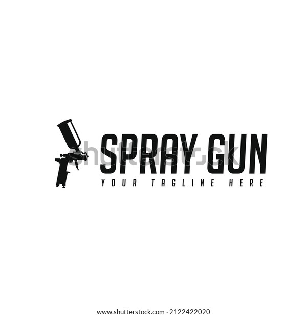 spray\
gun logo design. logo templates. bright\
background