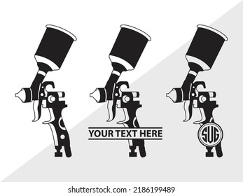SVG-Printable Vektor Illustration von Spray Gun Monogram