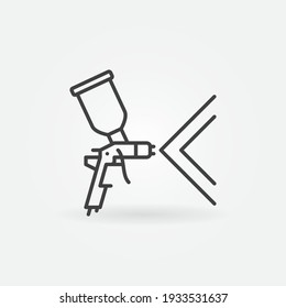 Spray Gun Outline Icon. Vector Concept Car Paint Linear Symbol Or Design Element