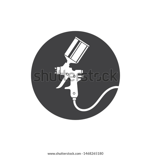 spray gun\
paint logo icon vector illustration\
design