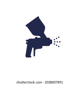 Spray Gun, Paint Sprayer Icon On White