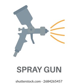 Pistola de pulverización de estilo simple Vector de diseño plano
