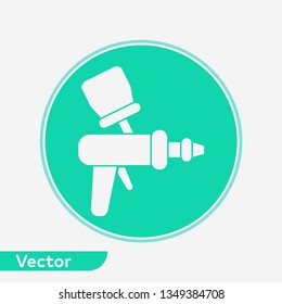 Spray gun vector icon sign symbol