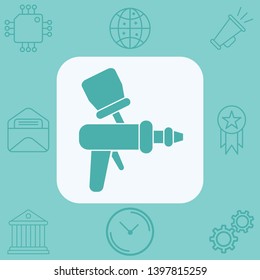 Spray gun vector icon sign symbol