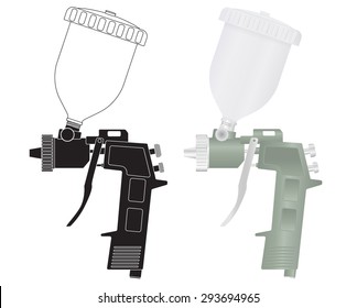 Spray gun .Vector Illustration isolated on white background.