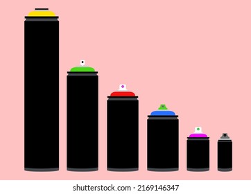 Spray in hand silhouette. Vector illustration flat design. Isolated on white background. spray can.