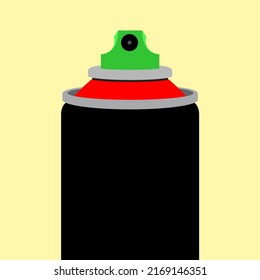 Spray in hand silhouette. Vector illustration flat design. Isolated on white background. spray can.