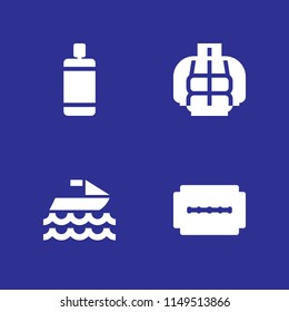 spray icon. 4 spray vectors with coat, hair salon, jet ski and paint spray icons for web and mobile app