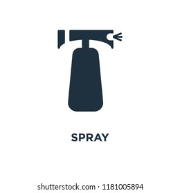 Spray icon. Black filled vector illustration. Spray symbol on white background. Can be used in web and mobile.