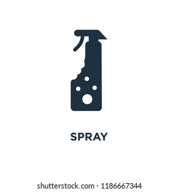 Spray icon. Black filled vector illustration. Spray symbol on white background. Can be used in web and mobile.