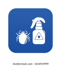 Spray icon blue vector isolated on white background