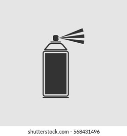 Spray icon flat. Black pictogram on grey background. Vector illustration symbol
