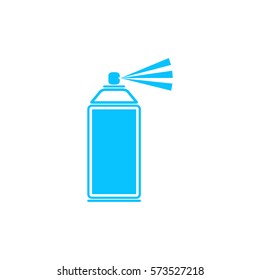 Spray icon flat. Blue pictogram on white background. Vector illustration symbol
