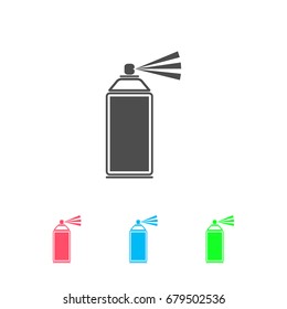 Spray icon flat. Color pictogram on white background. Vector illustration symbol and bonus icons