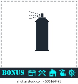 Spray icon flat. Simple vector symbol and bonus icon