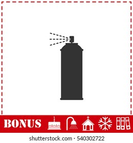 Spray icon flat. Simple vector symbol and bonus icon