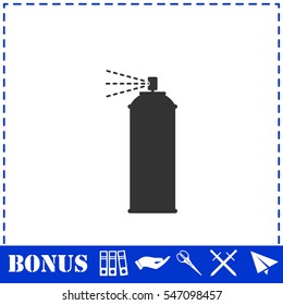Spray icon flat. Simple vector symbol and bonus icon