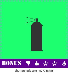 Spray icon flat. Simple vector symbol and bonus icon