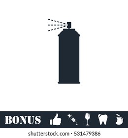 Spray icon flat. Vector illustration symbol and bonus pictogram