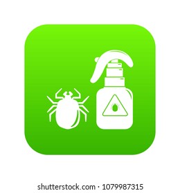 Spray icon green vector isolated on white background