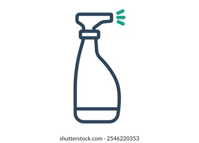 Spray icon. line icon style. icon related to gardening. gardening tools elements vector illustration