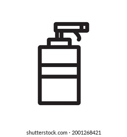 spray icon or logo vector illustration of isolated sign symbol, vector illustration with high quality black outline.
