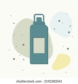 Spray-Symbol auf mehrfarbigem Hintergrund. Ebenen gruppiert für einfache Bearbeitungs-Illustration. Für Ihr Design.