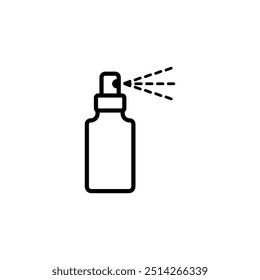 Spray icon. Outline vector on white background. 