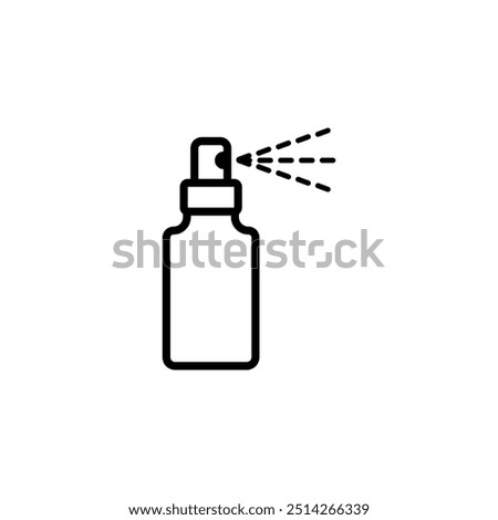 Spray icon. Outline vector on white background. 