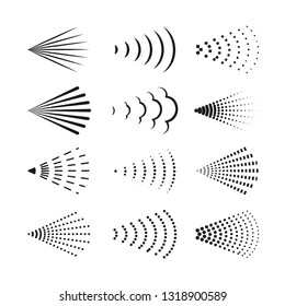 Spray icon set. Vector symbols collection.