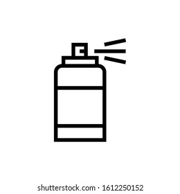 Spray icon template, bottle spray symbol vector sign in outline style isolated on white background