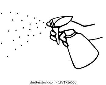 Spray icon. Template isolated on white background. 2D simple flat style graphic design. Can be used for any purposes. Vector EPS10