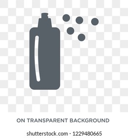 Spray icon. Trendy flat vector Spray icon on transparent background from Cleaning collection. 