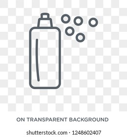 Spray icon. Trendy flat vector Spray icon on transparent background from Cleaning collection. High quality filled Spray symbol use for web and mobile