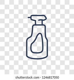 Spray icon. Trendy linear Spray logo concept on transparent background from cleaning collection