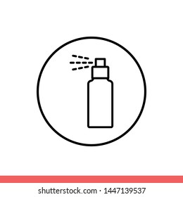Spray icon vector, clean symbol. Simple, flat design for web or mobile app