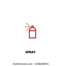 spray icon. spray vector design. sign design. red color