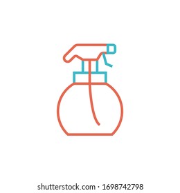 spray icon vector illustration two color line style design. isolated on white background