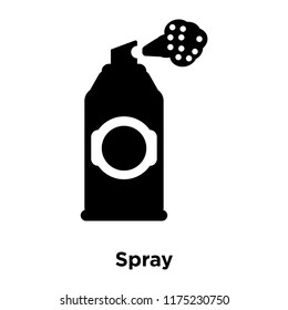 Spray icon vector isolated on white background, logo concept of Spray sign on transparent background, filled black symbol