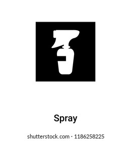 Spray icon vector isolated on white background, logo concept of Spray sign on transparent background, filled black symbol