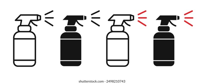 spray iconicon vector collection in outlined and solid style