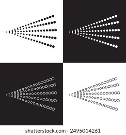 Spray icons collection. Set of aerosol steam icons in black. Perfume, paint, water, deodorant spray icon collection. Liquid or fluid spray cloud icons.  isolated on white and black background. Vector 