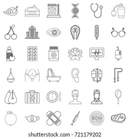 Spray icons set. Outline style of 36 spray vector icons for web isolated on white background