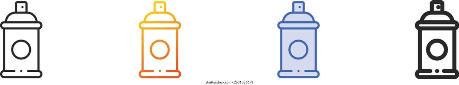 spray icon.Thin Linear, Gradient, Blue Stroke and bold Style Design Isolated On White Background
