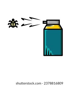 Spray for insect pests, vector illustration on white background