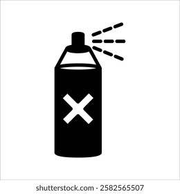Spray insecticide icon, with white background