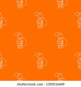 Spray insects pattern vector orange for any web design best